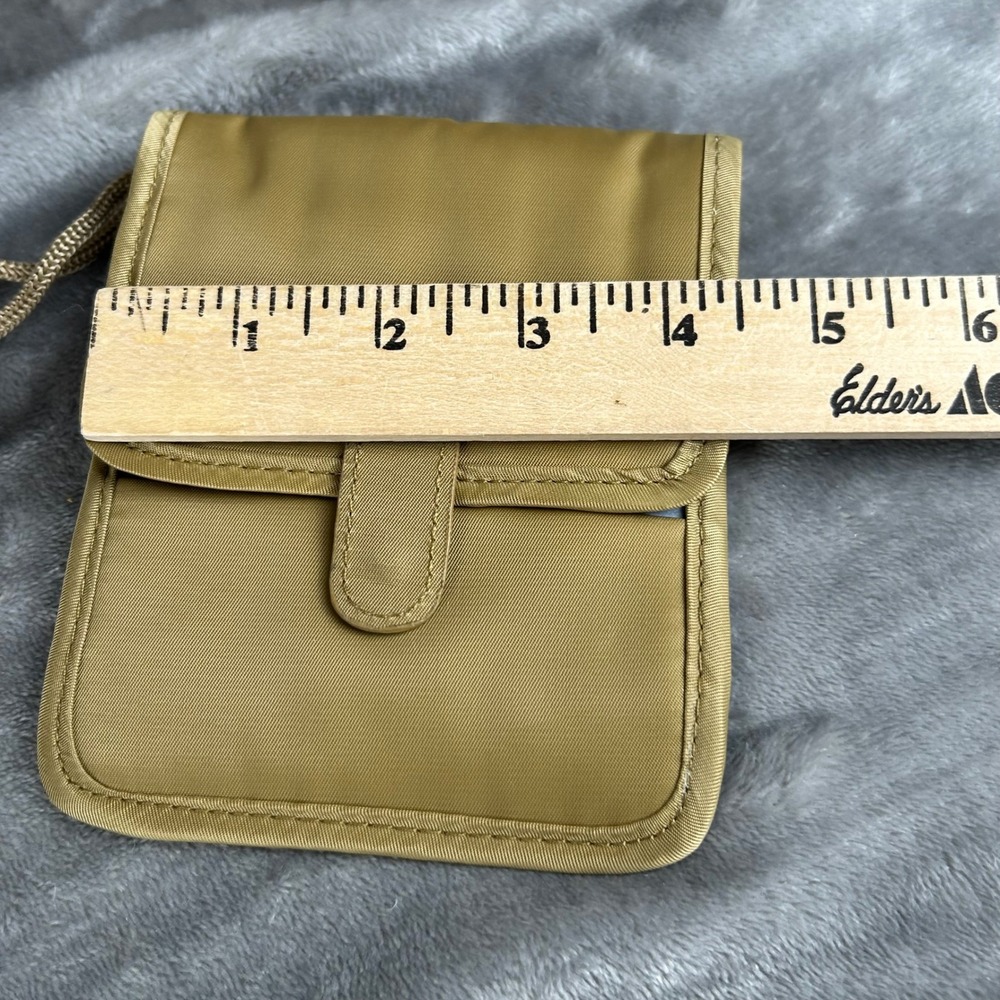 Travelon Anti-Theft Sling Bag Mustard Gold Nylon Crossbody with RFID Pouch - Picture 5 of 10